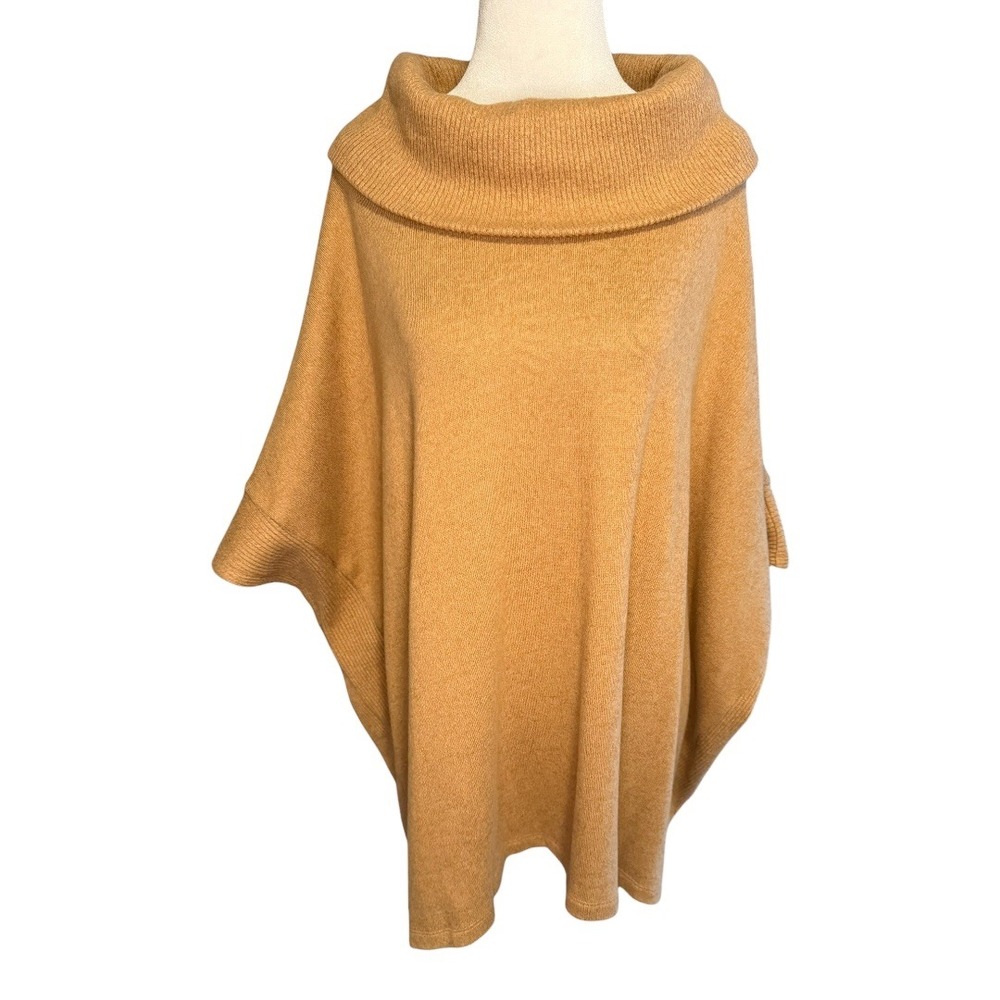 Banana‎ Republic Women Camel Tan Cowl Neck Poncho Sweater M L